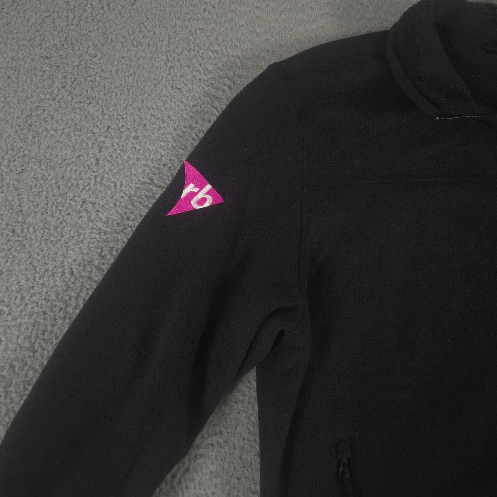 The North Face Jacket Mens XL Black Sweater Fleece Full Zip Sherpa Collar